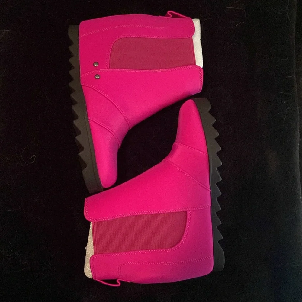 New Hot Pink Booties SZ 7 - Picture 3 of 5